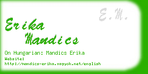 erika mandics business card